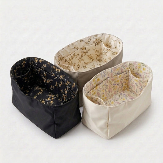 Lindy Bag Organiser flat lay showing exterior colour and interior print, MonBebe Singapore