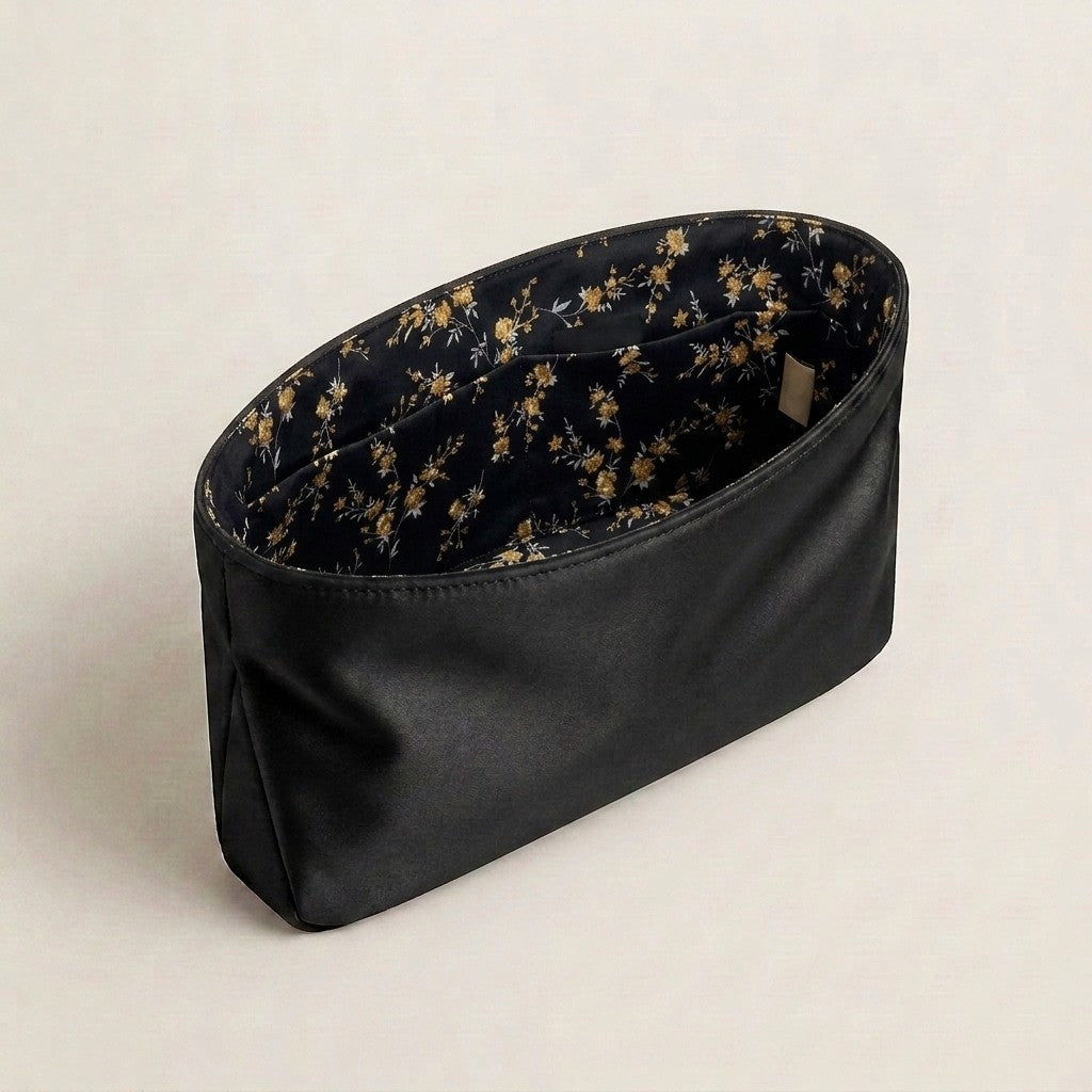 Evelyne Bag Organiser floral interior print, inside an Evelyne bag, MonBebe Singapore
