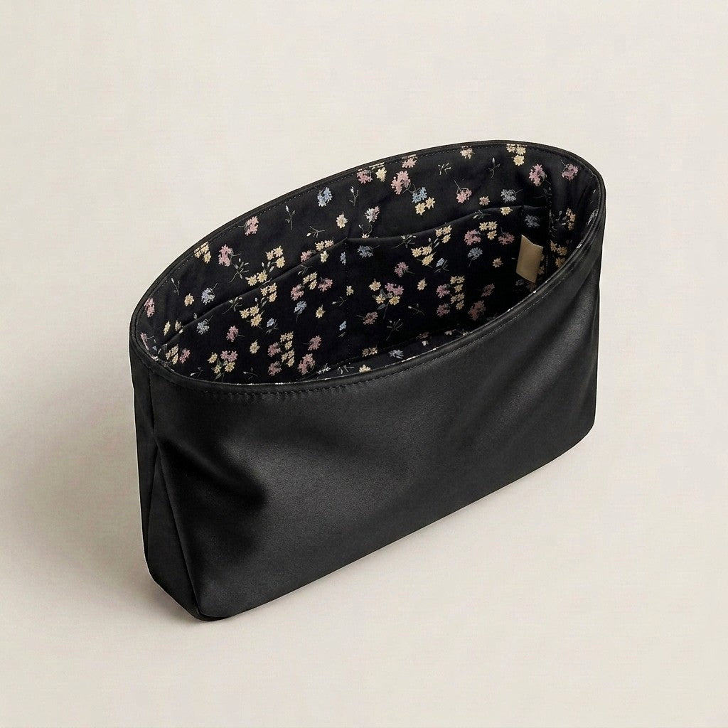 Evelyne Bag Organiser floral interior print, inside an Evelyne bag, MonBebe Singapore
