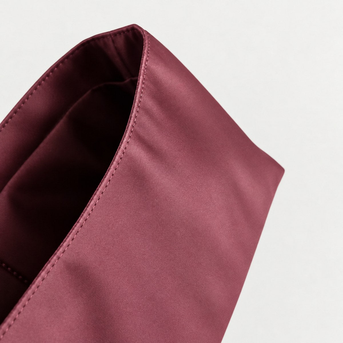Close-up of satin material on Chanel 2.55 bag organiser, MonBebe Singapore