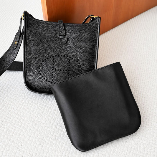 Bag organiser for Hermes Evelyne in Black satin, MonBebe Singapore