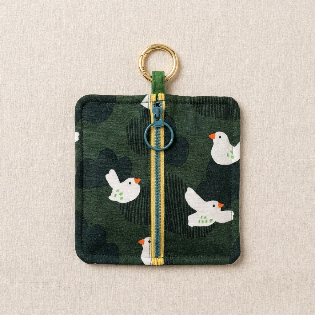 Peppermint Bird Everyday Pouch flat lay, MonBebe Singapore